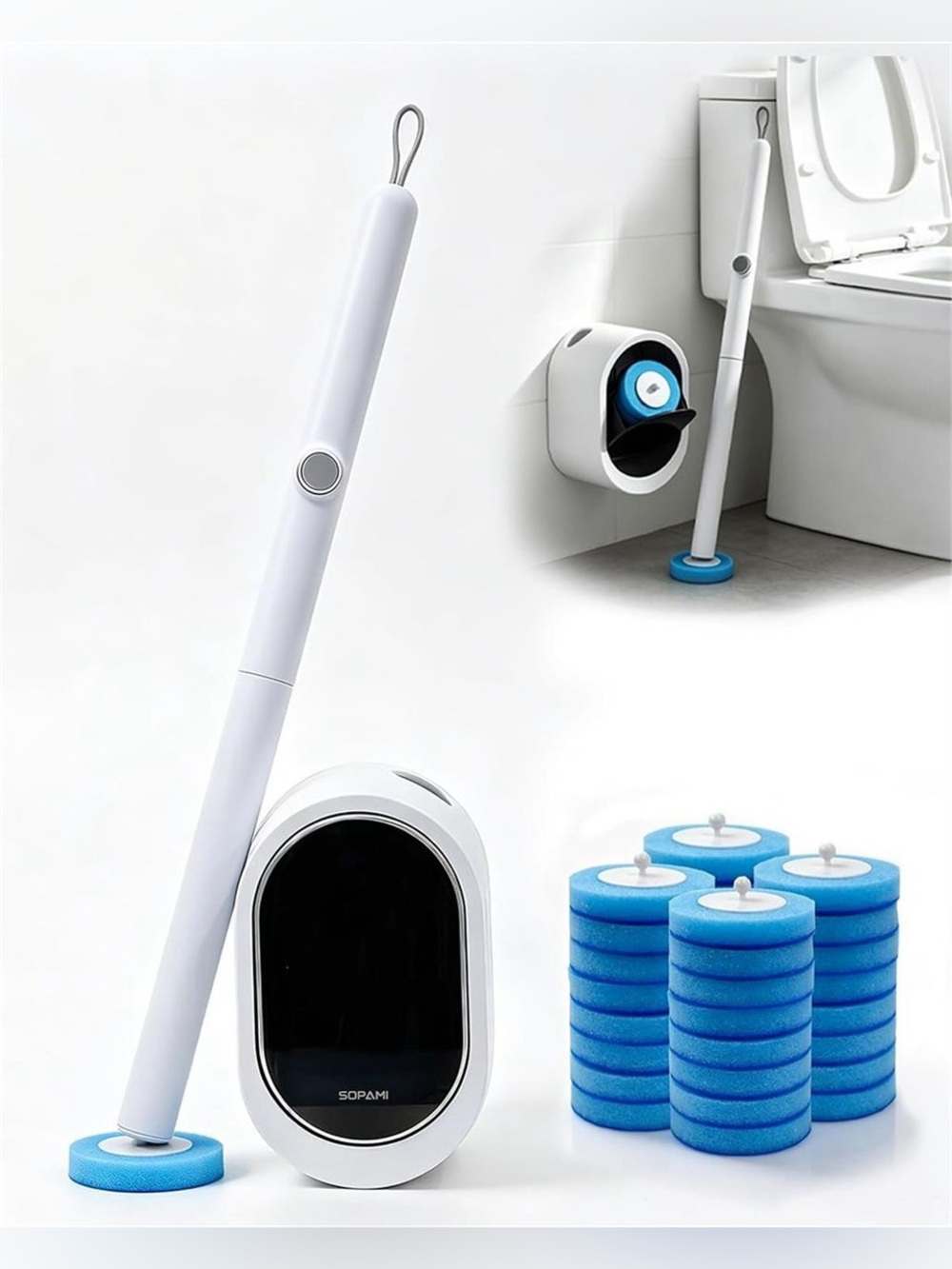 NEW-Disposable Touch
Free Toilet Brush Auto Lid
Opener
